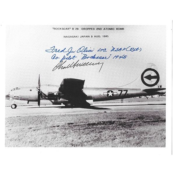 Nagasaki Bomber Pilots Charles & Olivi, Fred Sweeny Signed Photograph
