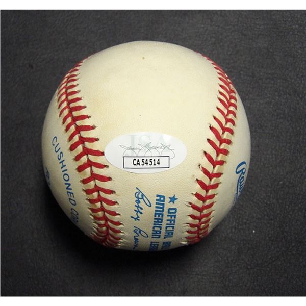 California AngelsClyde Wright Signed Official American League League Baseball JSA Authenticated