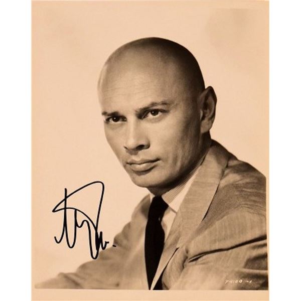 Westworld Yul Brynner signed portrait photo