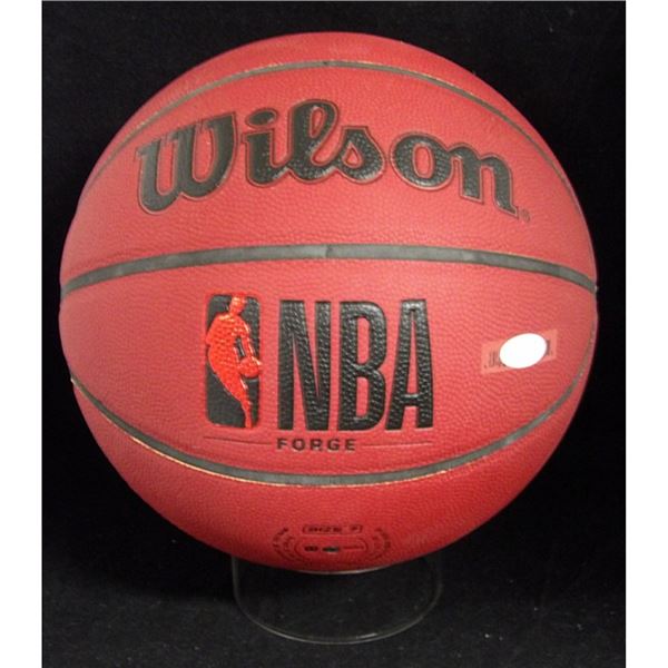 Sacramento Kings Mike Bibby Signed Wilson NBA Forge Basketball JSA Authenticated