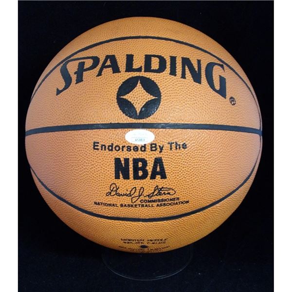 Los Angeles Lakers Jerry West Signed Spalding Leather Indoor Basketball JSA Authenticated