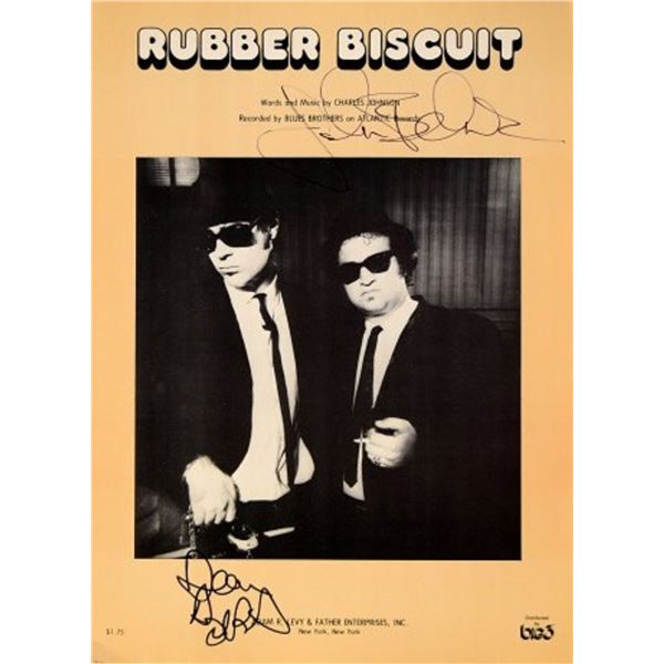 John Belushi & Dan Akroyd signed sheet music