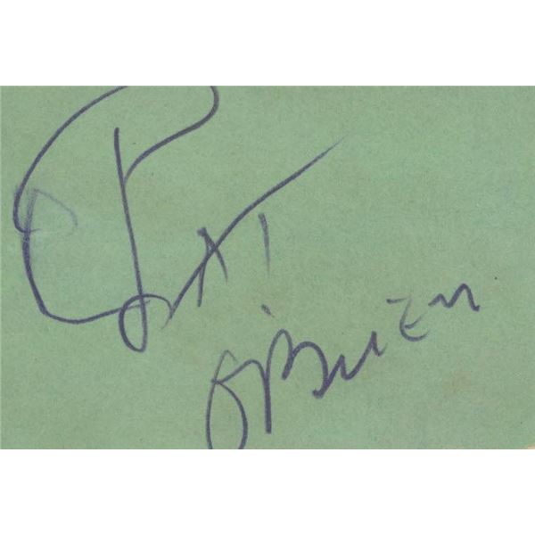 The Fighting 69th Pat O'Brien signature cut