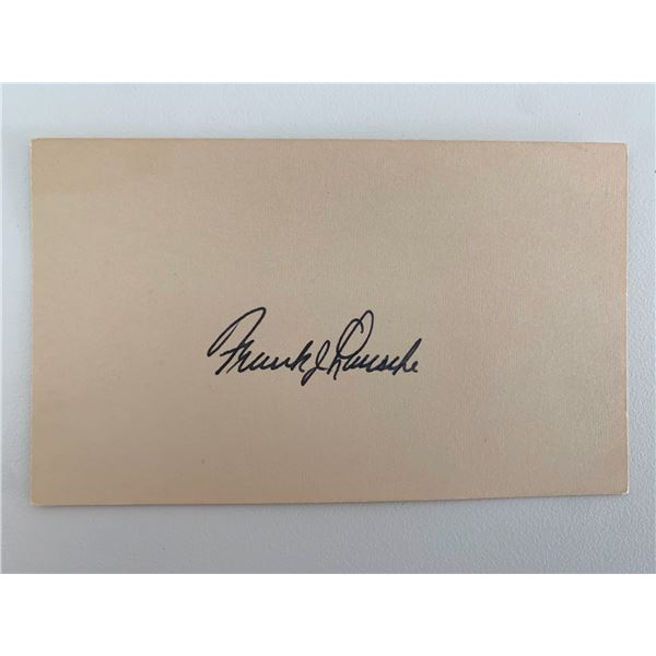 Frank J. Lausche original signature
