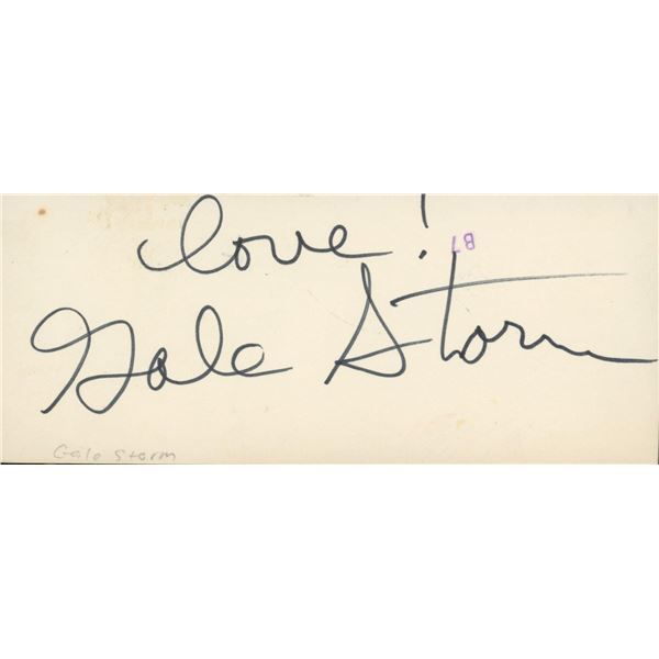 The Texas Rangers Gale Storm signature cut