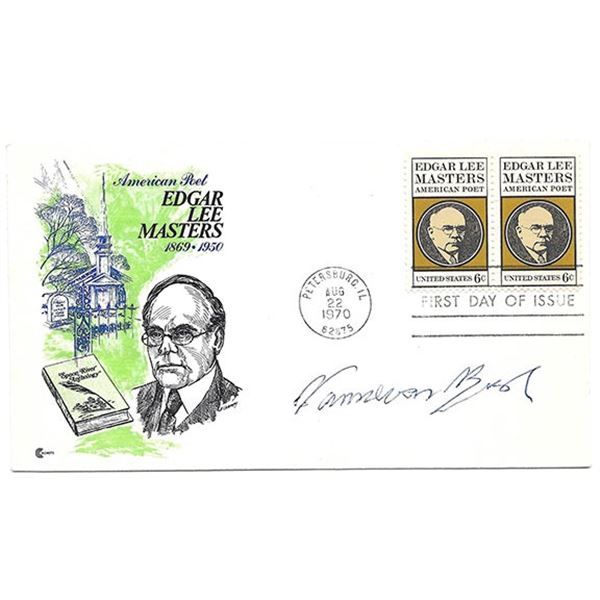 Wartime Science Administrator Vannevar Bush Signed Card