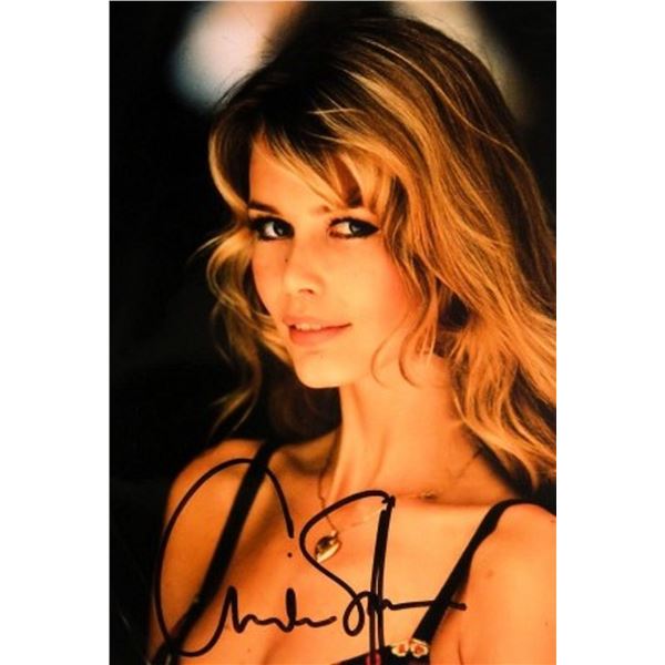 Super Model Claudia Schiffer signed portrait photo