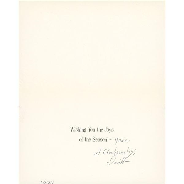 Dick Sargent signed holiday card