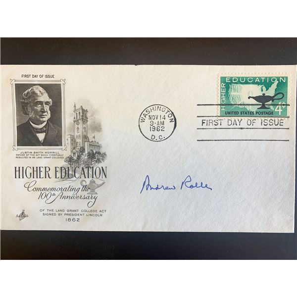 Historian Andrew F Rolle signed first day cover