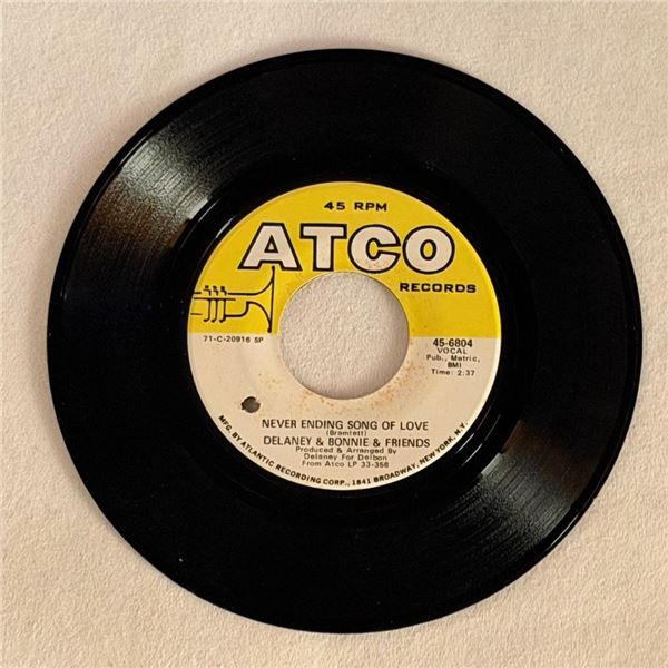 Delaney and Bonnie Never Ending Song of Love 45 Album