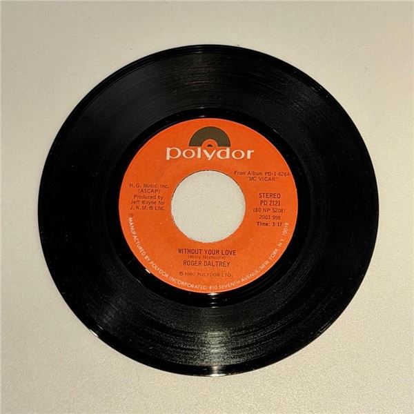 Roger Daltrey Without Your Love 45 Album