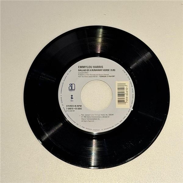 Emmylou Harris Ballad of a Runaway Horse 45 Album