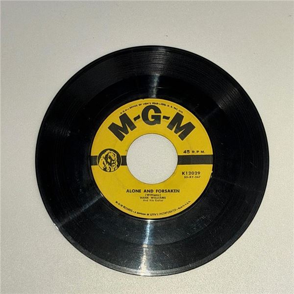 Hank Williams Alone and Forsaken 45 Album
