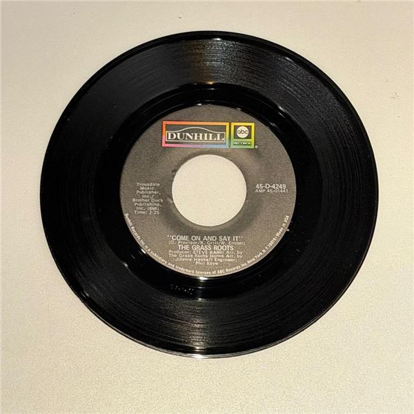 The Grass Roots Come On and Say It 45 Album