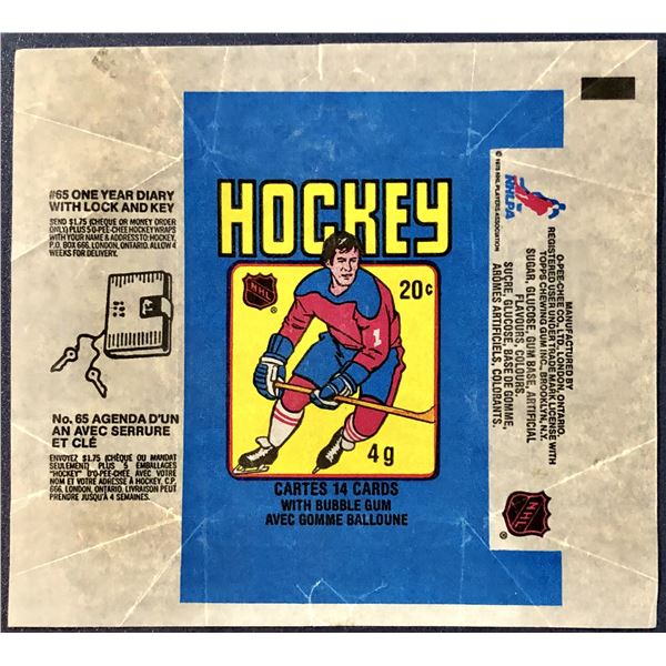 1979-80 O-PEE-CHEE NHL HOCKEY WRAPPER - WAYNE GRETZKY ROOKIE YEAR
