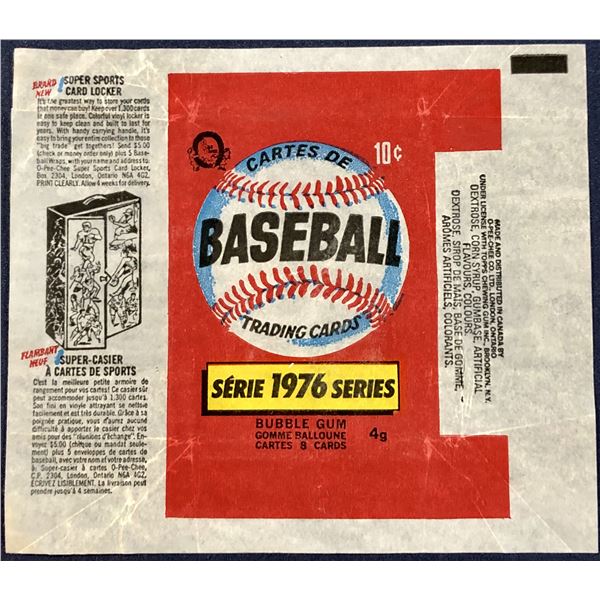 1976 O-PEE-CHEE BASEBALL WRAPPER