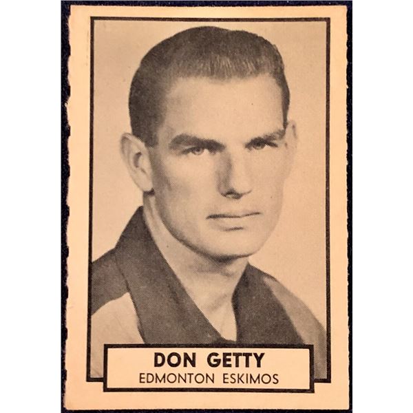 1962 O-PEE-CHEE CFL - DON GETTY