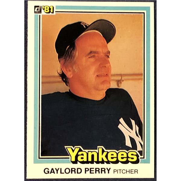 1981 DONRUSS GAYLORD PERRY (HOF)