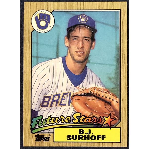 1987 TOPPS B.J. SURHOFF ROOKIE CARD