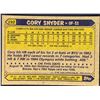 Image 2 : 1987 TOPPS CORY SNYDER ROOKIE CARD