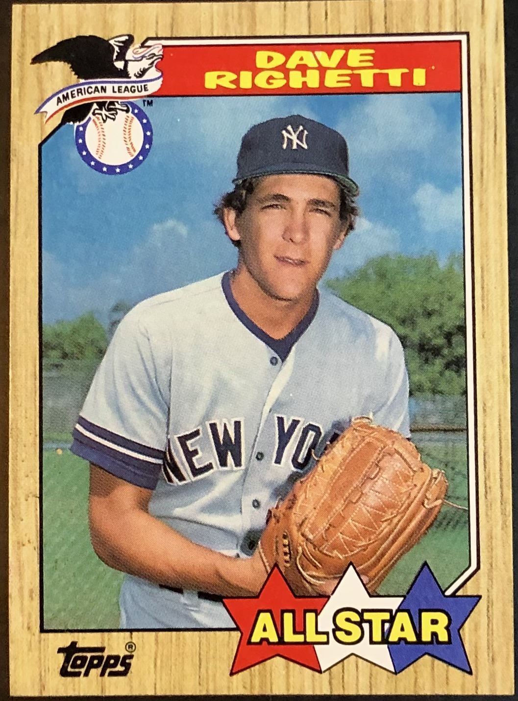 1987 TOPPS DAVE RIGHETTI