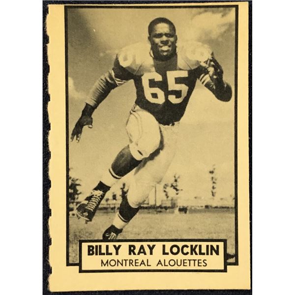 1962 O-PEE-CHEE CFL - BILLY RAY LOCKLIN ROOKIE CARD
