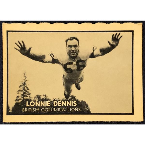 1962 O-PEE-CHEE CFL - LONNIE DENNIS ROOKIE CARD