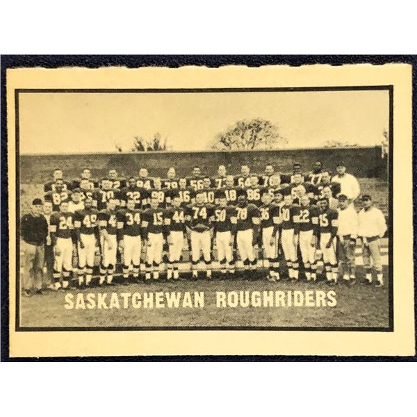 1962 O-PEE-CHEE CFL - SASKATCHEWAN ROUGHRIDERS