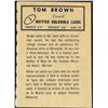 Image 2 : 1962 O-PEE-CHEE CFL - TOM BROWN (HOF) ROOKIE CARD