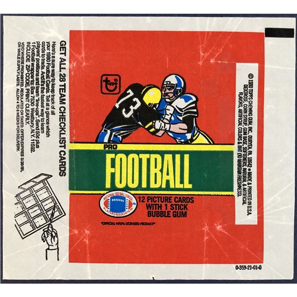 1980 TOPPS NFL WRAPPER