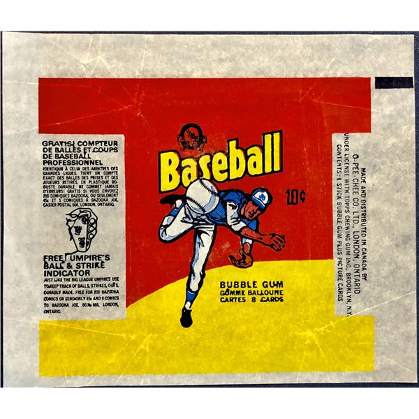 1975 O-PEE-CHEE BASEBALL WRAPPER