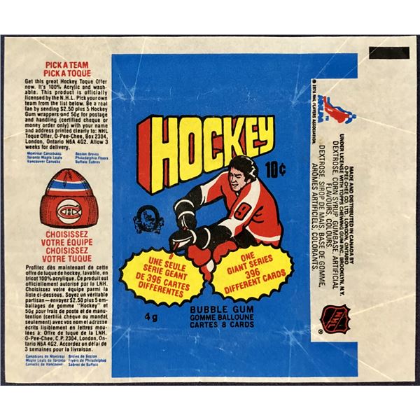 1976-77 O-PEE-CHEE NHL HOCKEY WRAPPER