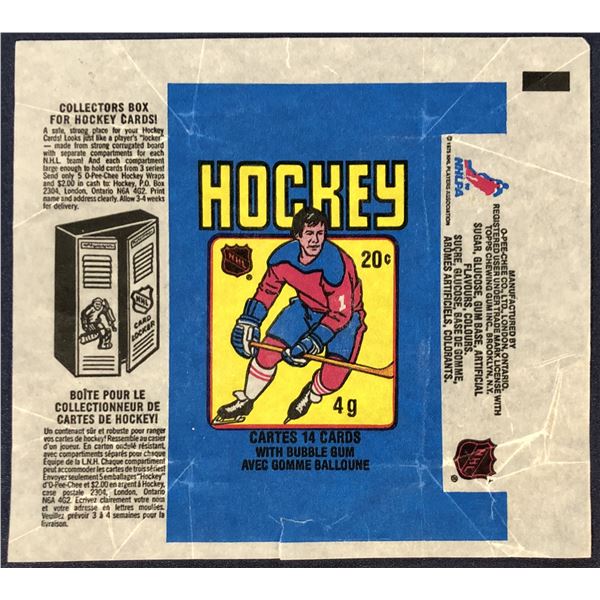 1979-80 O-PEE-CHEE NHL HOCKEY WRAPPER - WAYNE GRETZKY ROOKIE YEAR