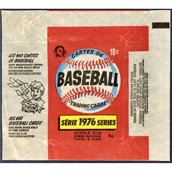 1976 O-PEE-CHEE BASEBALL WRAPPER