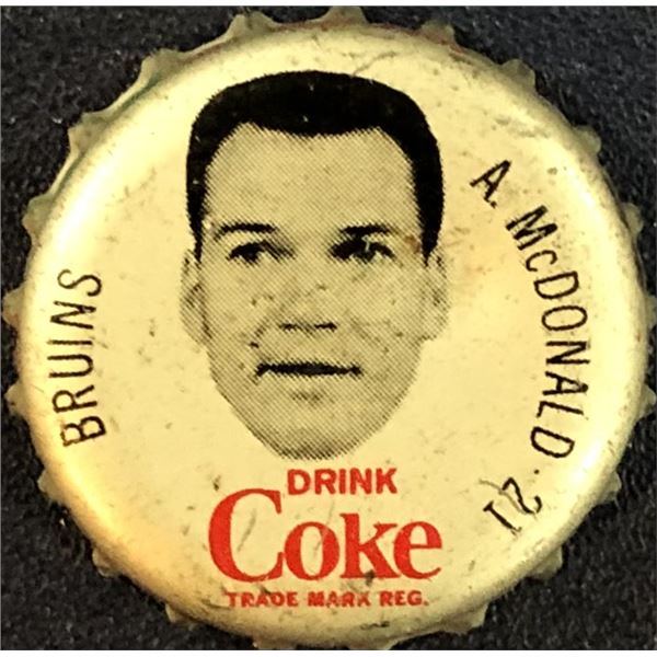 1964-65 COCA COLA NHL BOTTLE CAPS - AB McDONALD