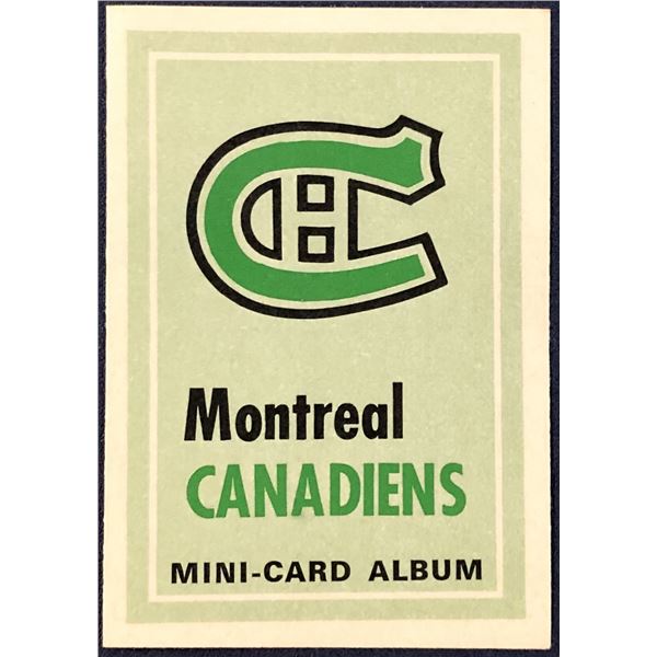 1969-70 O-PEE-CHEE HOCKEY MINI ALBUM - MONTREAL CANADIENS