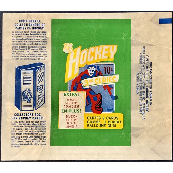 1972-73 O-PEE-CHEE NHL HOCKEY 3rd SERIES WRAPPER