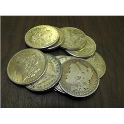 Lot of 10 Morgan Silver Dollars