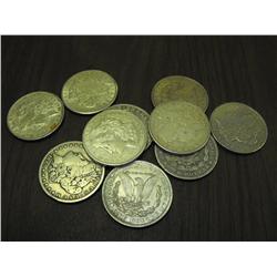 Lot of 10 Random Date Morgan Silver dollars