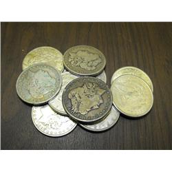 (10) Random Date Morgan Silver Dollars