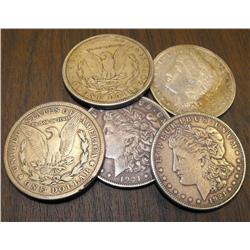 Lot of 5 Random Date Morgans