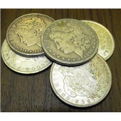 Lot of 5 Morgans- 90% Silver