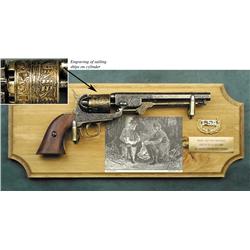Civil War Framed Navy Revolver- REPRO