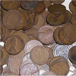 A Bag with 100 Wheat  Back Pennies-