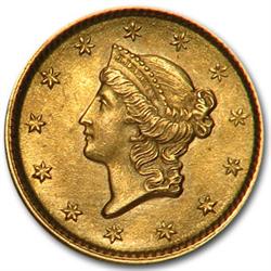 $ 1 Gold Liberty Head US Minted 19th Century Coin