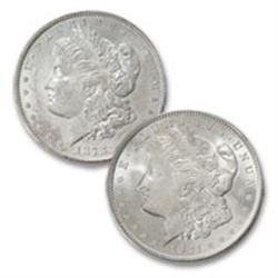 Lot of (10) Uncirulated Morgan Silver Dollars