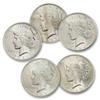 Image 1 : PEACE Dollar Celebration Lot- 5 Coins BU