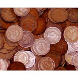 Lot of 50 Indian Head Pennies-cleaned
