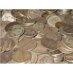 Lot of 100 Mercury Dimes-