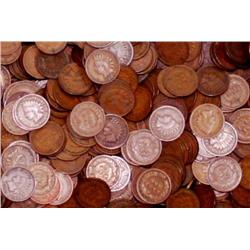 Lot of 50 Indian Head Pennies-Many Cleaned